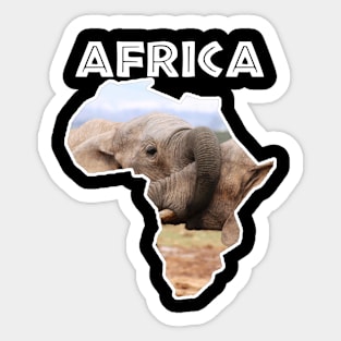 African Wildlife Continent Elephant Trunks Sticker